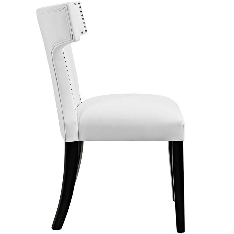 Curve White Vinyl Dining Chair 33T42 Lamps Plus