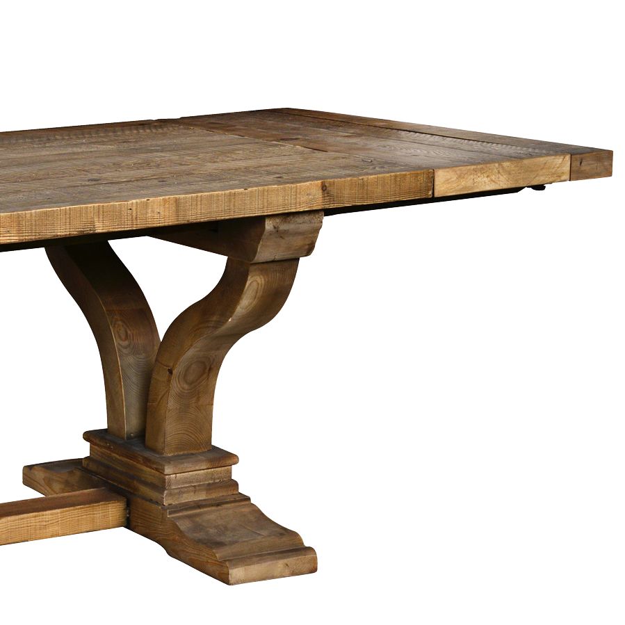 Alexander 110 Wide Distressed Wood Extension Dining Table