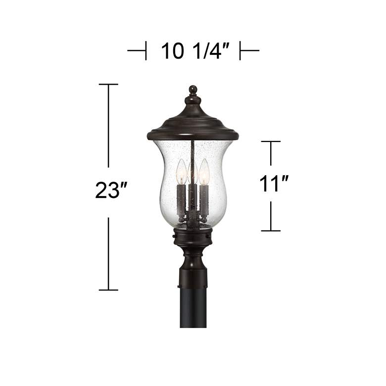 Carriage 23&quot; High Bronze 3-Light LED Outdoor Post Light more views