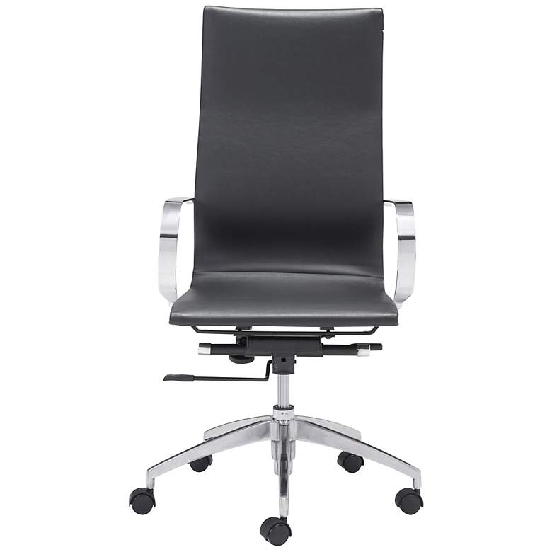 Zuo Glider Black Faux Leather High Back Office Chair more views