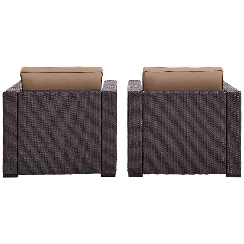 Image 4 Biscayne Mocha Fabric Outdoor Wicker Armchair Set of 2 more views