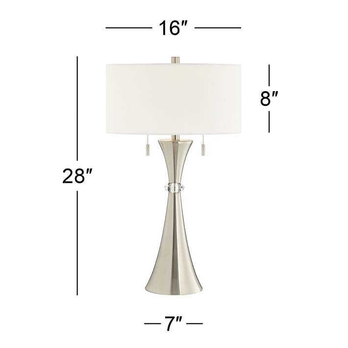 Rachel Concave Column Metal Modern, William Wide Table Lamp