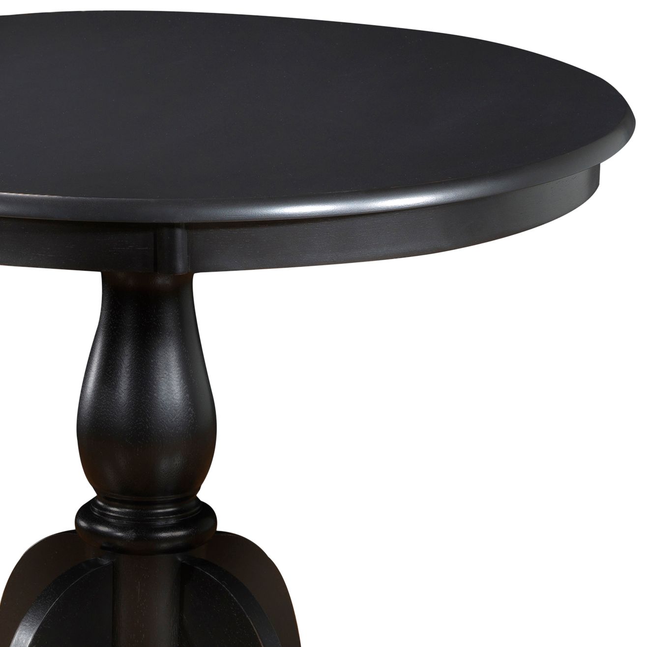 Bella 36" Wide Antique Black Round Pedestal Dining Table ...
