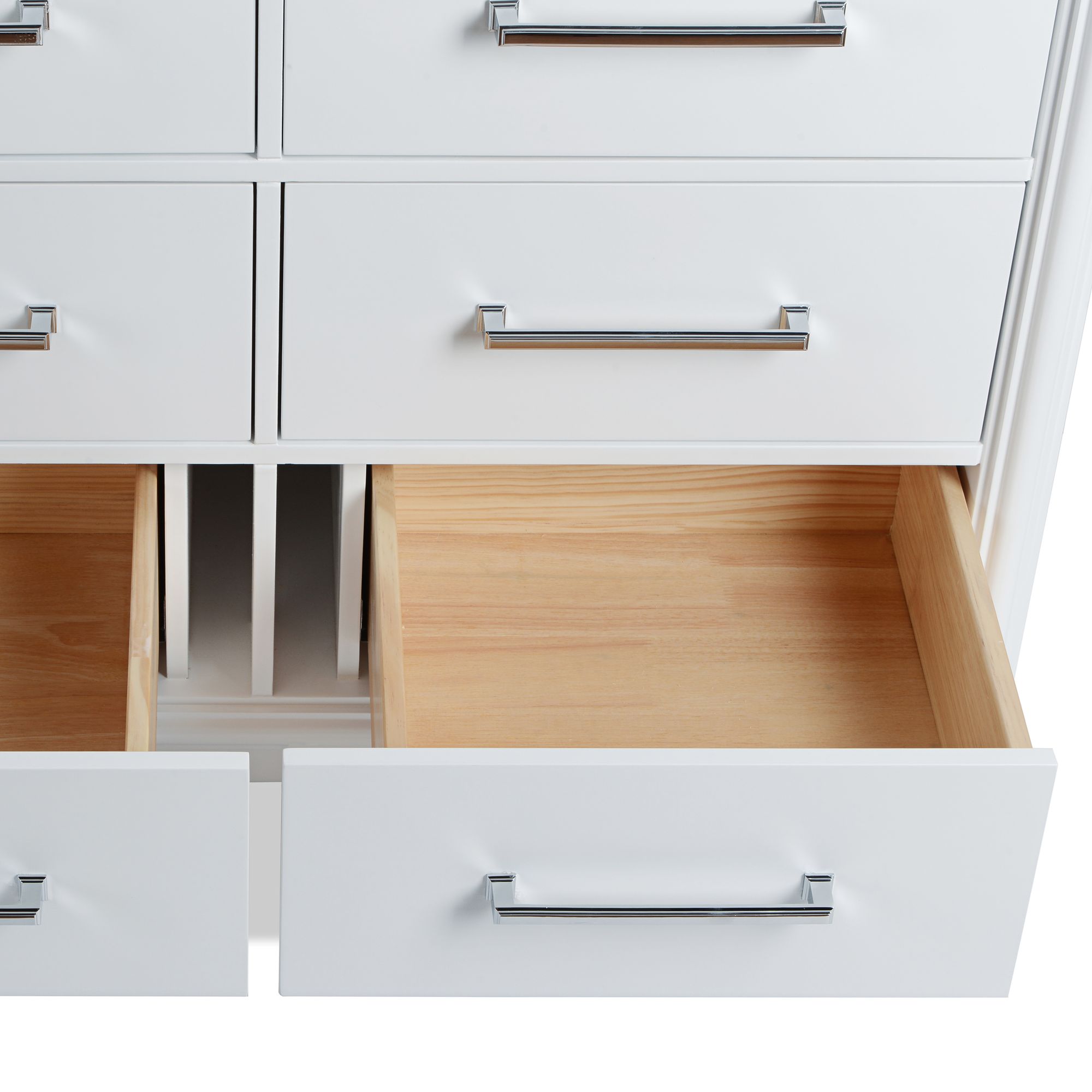 Ellie 42 White 6 Drawer Single Sink Vanity Set 37w22 Lamps Plus