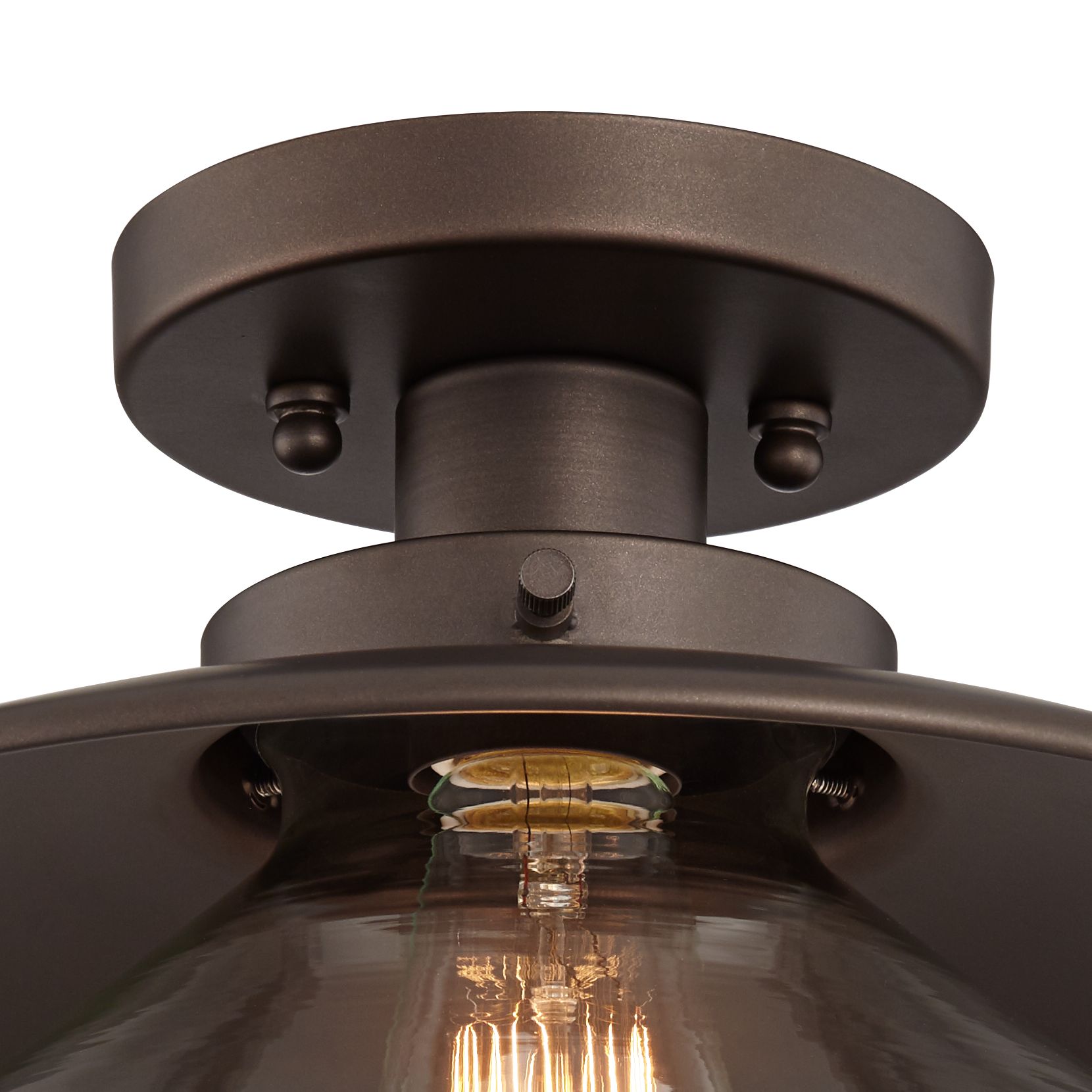 Harlow Modern Farmhouse Glass And Bronze Ceiling Light