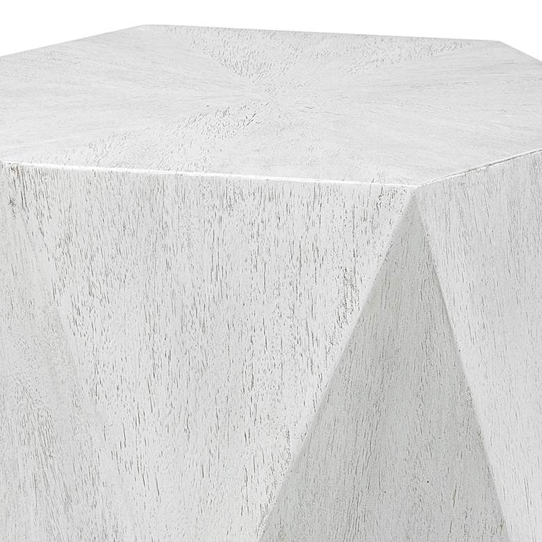 Uttermost Volker 18 1/2&quot; Wide White Geometric Side Table more views