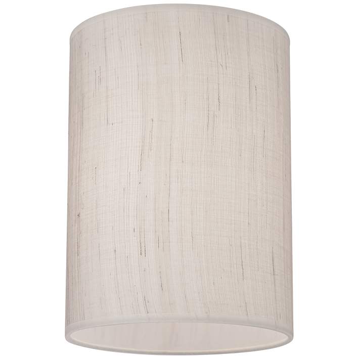 Ivory Linen Drum Cylinder Shade 8x8x11, Tall Narrow Cylinder Lamp Shade