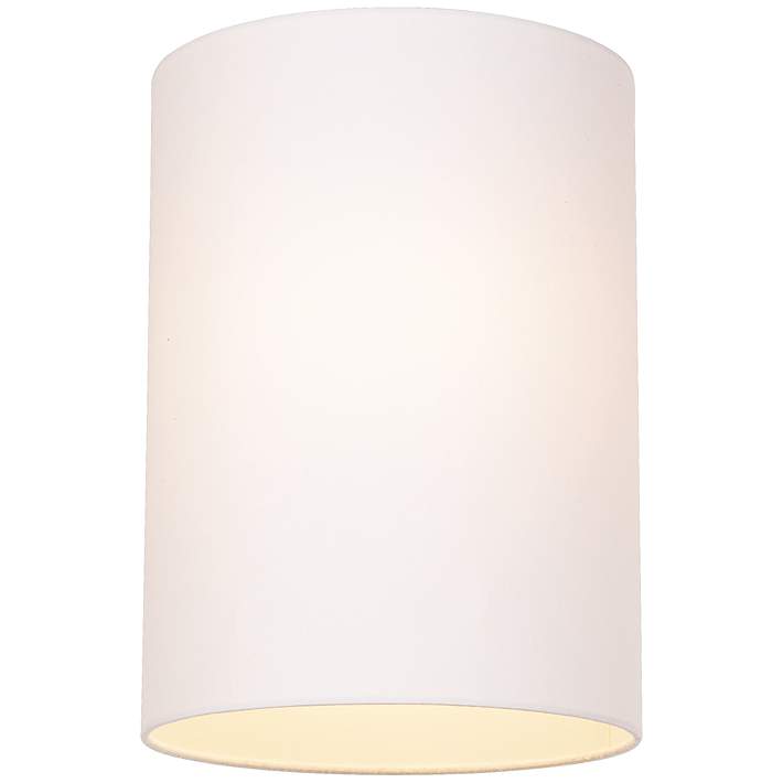 White Cotton Small Drum Cylinder Shade, Cylinder Shades For Chandelier