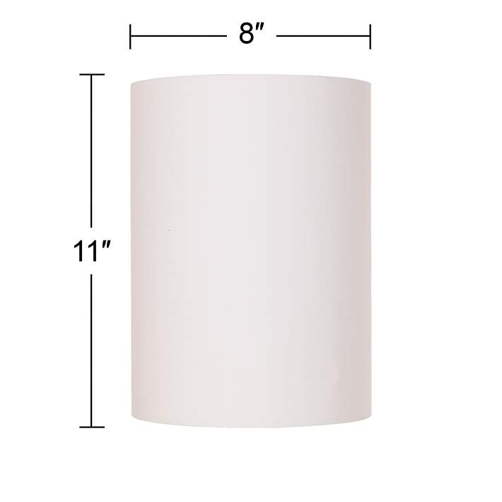 White Cotton Small Drum Cylinder Shade, Thin Drum Lamp Shades