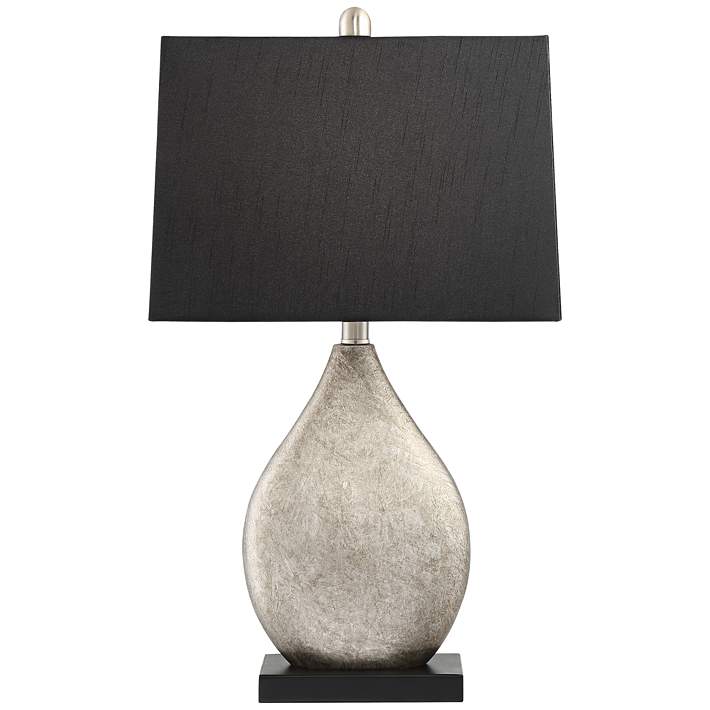 Marco Table Lamp With Black Shade Set, Black Rectangular Lamp Shades For Table Lamps