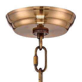 Donovan 13&quot; Wide Antique Brass and Clear Glass Pendant Light more views