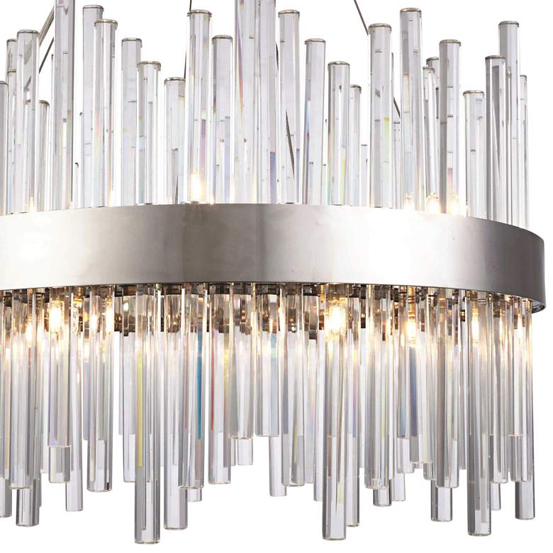 Image 3 Dallas 20" Wide Chrome and Crystal Chandelier more views