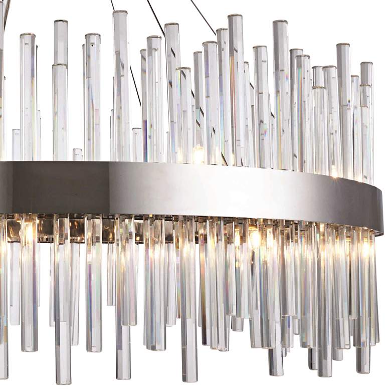 Image 3 Dallas 32" Wide Chrome and Crystal Modern Chandelier more views