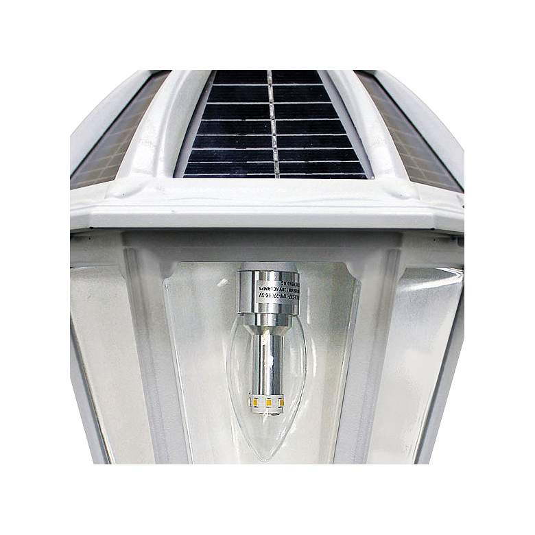 Polaris 17 1/2&quot;H White Solar LED Outdoor Wall Light more views