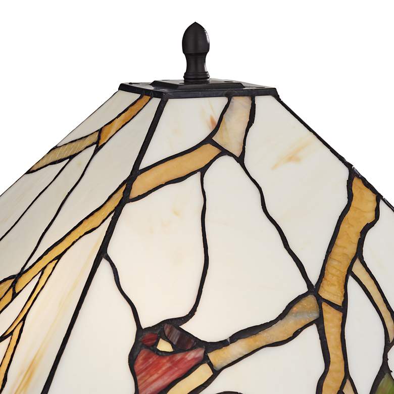 Image 3 Robert Louis Tiffany Cherry Blossom Art Glass Table Lamp more views