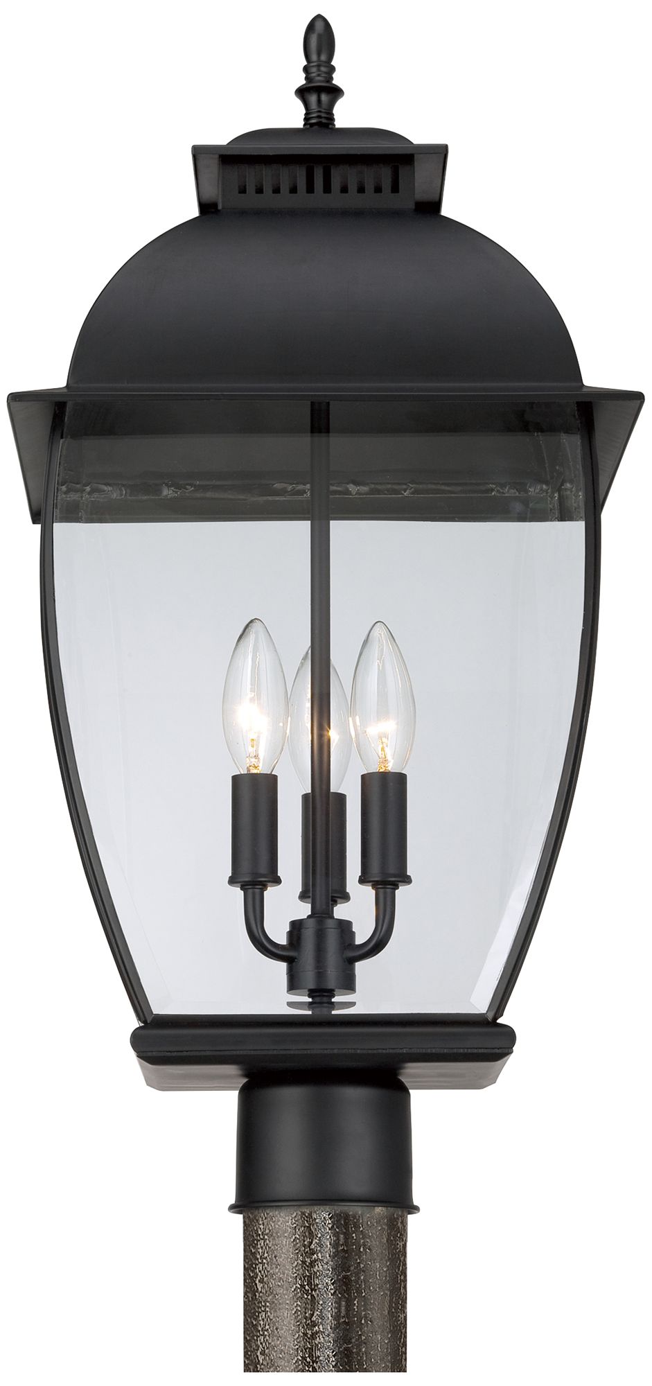 Quoizel Bain Mystic Black Large Outdoor Post Lantern 3T143 Lamps Plus