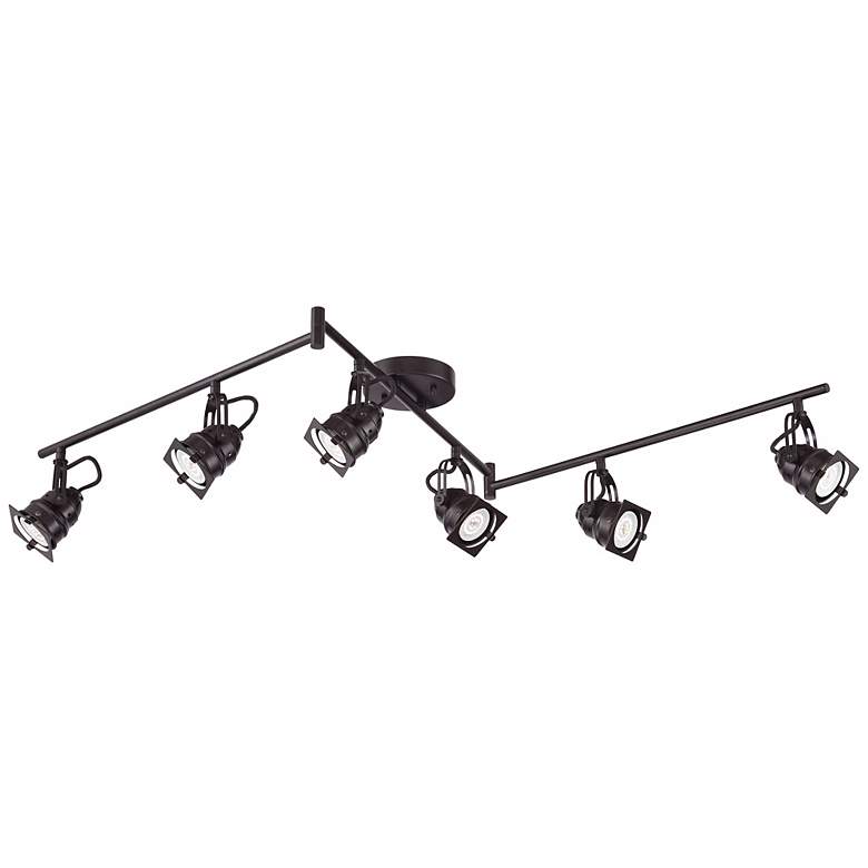 Hamilton 6-Light Bronze Swing Arm LED Track Light Kit more views
