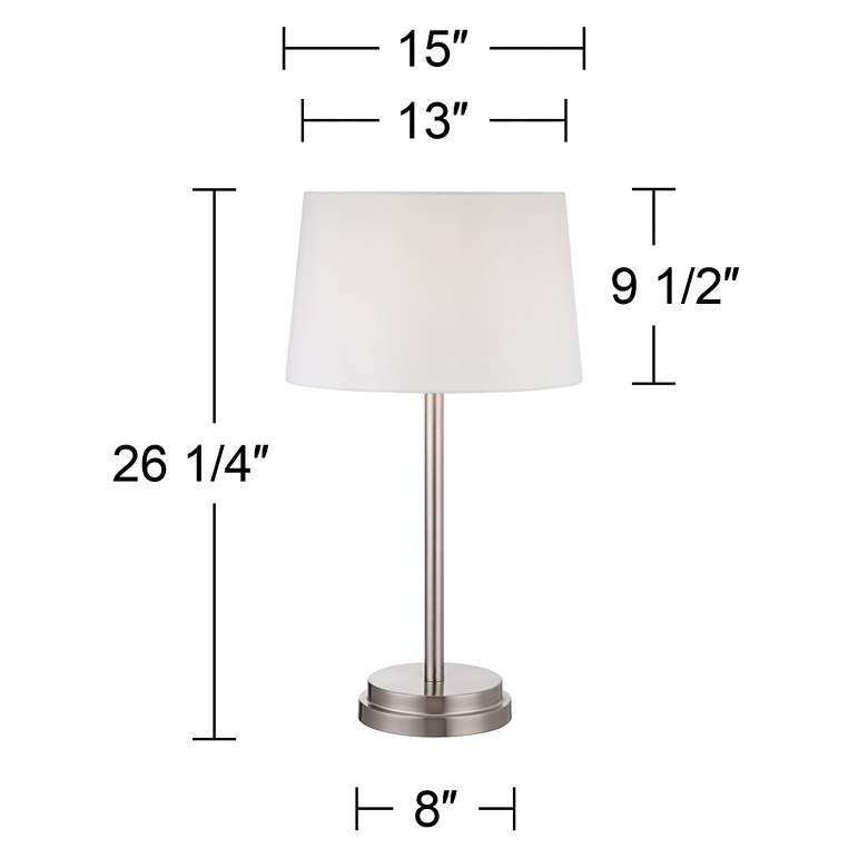 Image 4 Elroy Modern 27" High Brushed Nickel Table Lamp more views