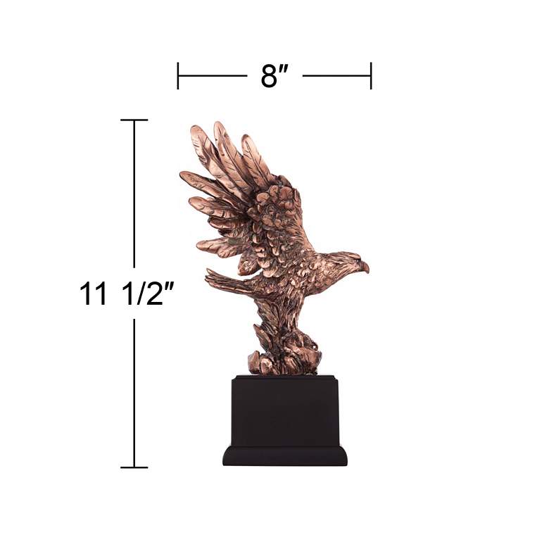 Image 5 Perched American Eagle 11 1/2" High Table Sculpture more views