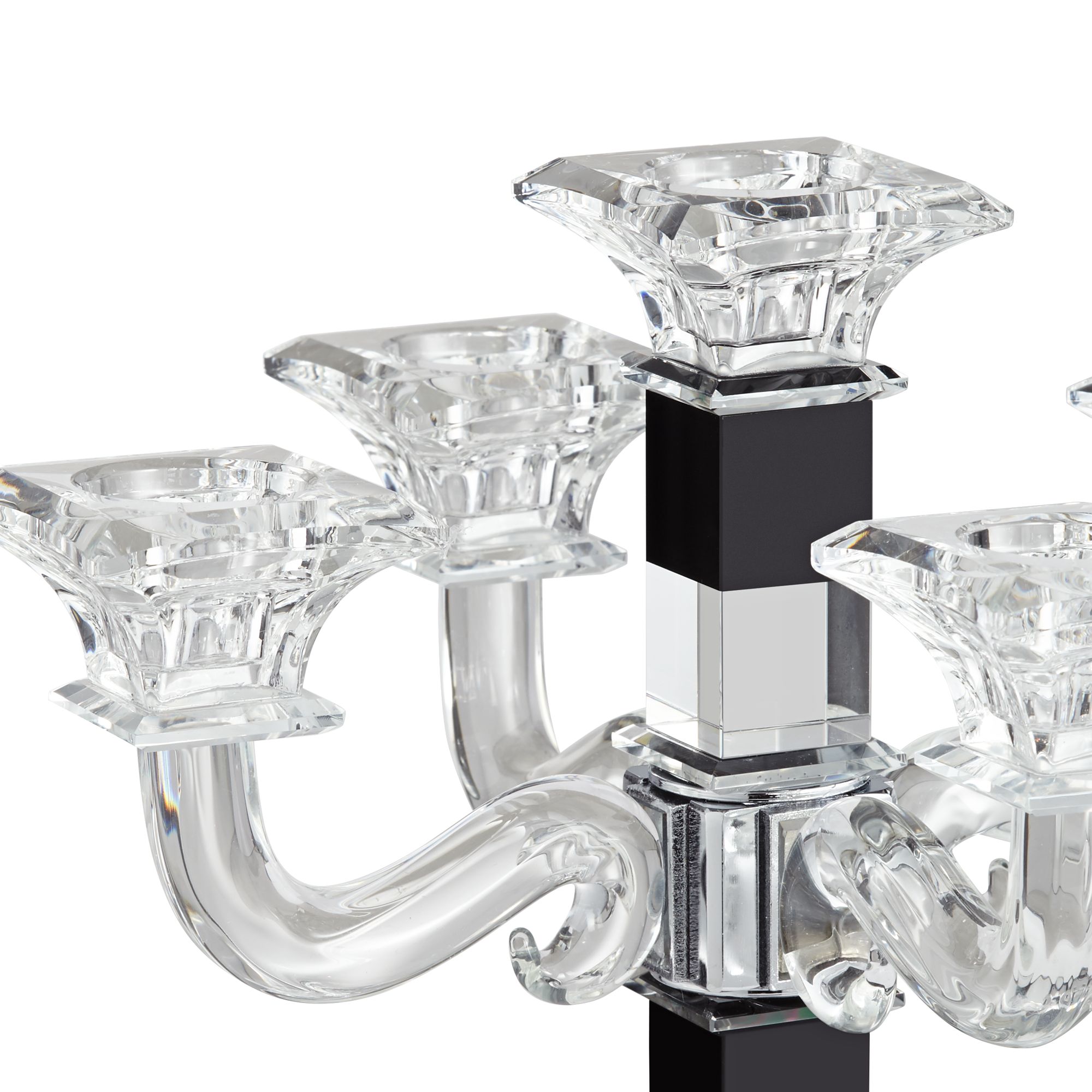 Crystal Black Taper Candle Holder 40C43 Lamps Plus