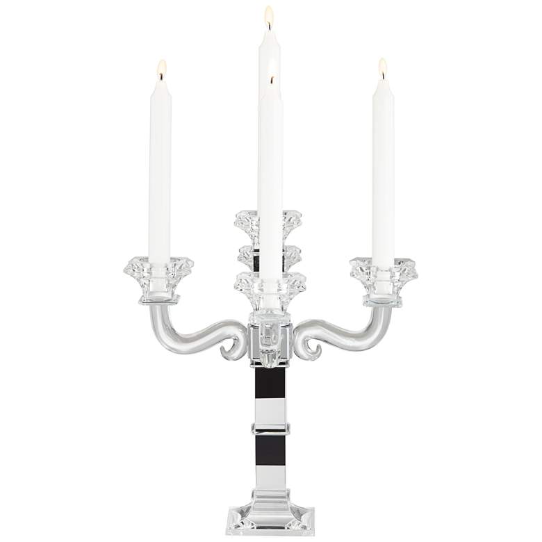 Crystal Black Taper Candle Holder more views