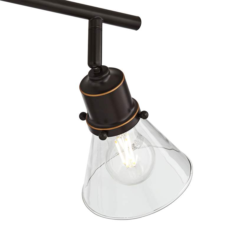 Pro Track Leila 3-Light Bronze Clear Glass Track Fixture more views