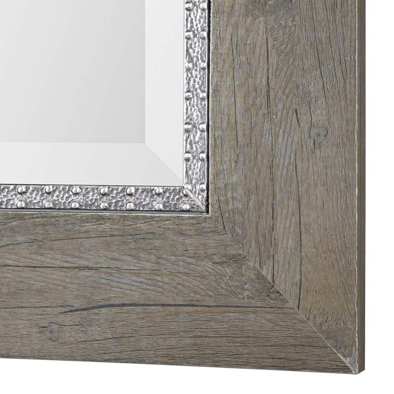 Uttermost Sheyenne Rustic Wood 24&quot; x 48&quot; Wall Mirror more views