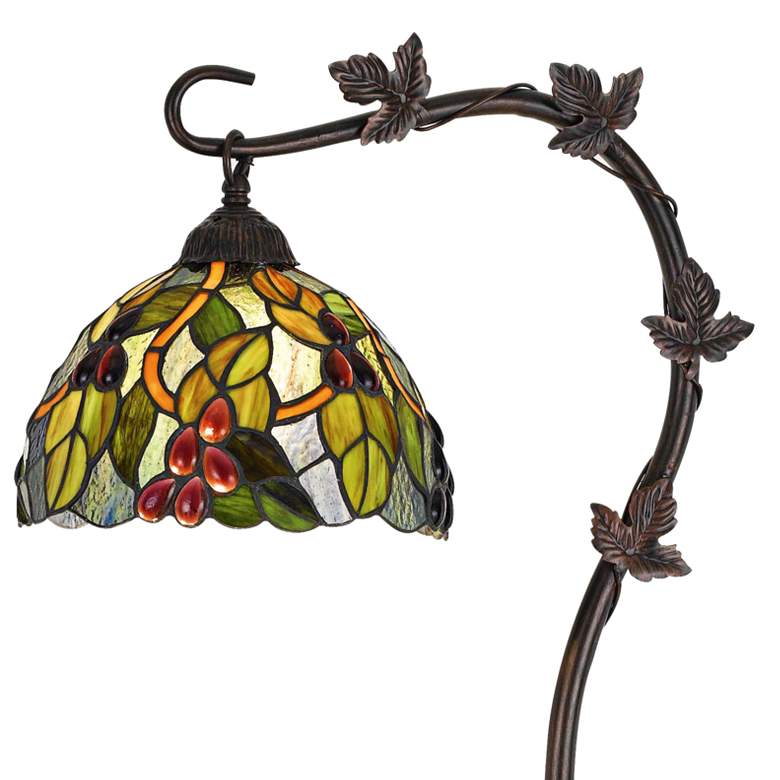 Image 3 Cotulla Bronze Floor Lamp with Tiffany-Style Glass Shade more views