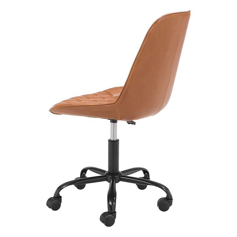 Image 7 Ceannaire Tan Faux Leather Adjustable Swivel Office Chair more views
