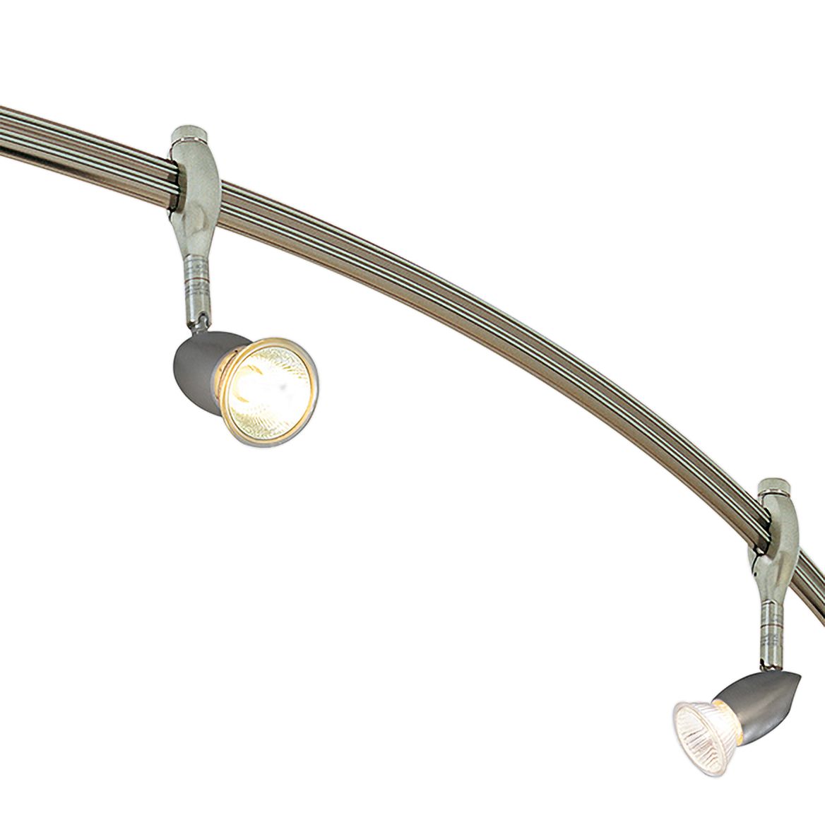 Nora 4Light Nickel "S" Curved Monorail Track Kit 414T0 Lamps Plus