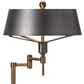 Crestview Collection Duke Antique Brass and Gunmetal Swing Arm Table Lamp more views