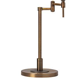 Crestview Collection Duke Antique Brass and Gunmetal Swing Arm Table Lamp more views