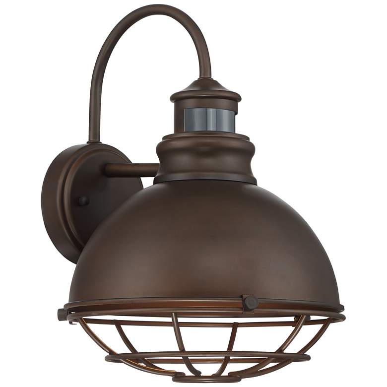 Norton 14&quot; High Bronze Caged RLM Outdoor Wall Light more views