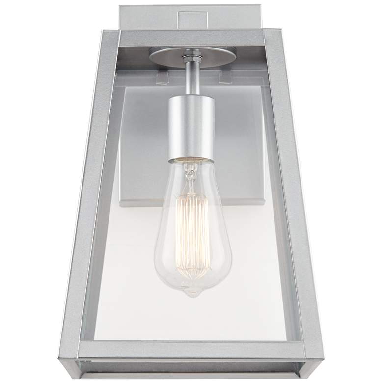 Arrington 13&quot; High Glass and Silver Outdoor Wall Light more views