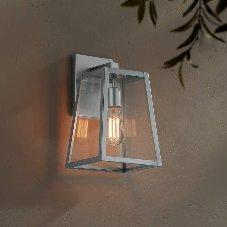 Image 7 Arrington 13" High Glass and Silver Outdoor Wall Light more views