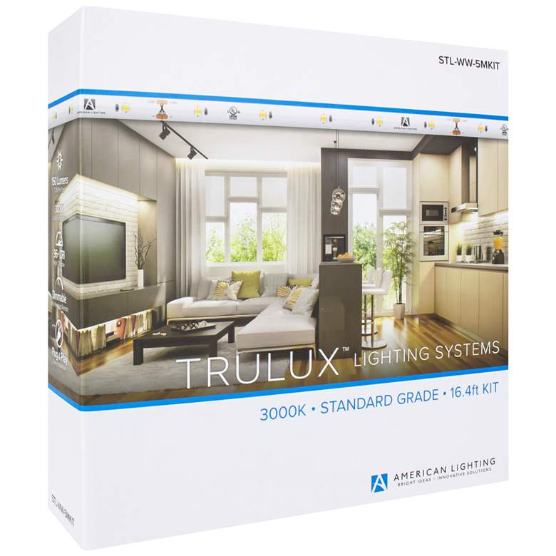Image 4 Trulux 16.4-Foot 3000K LED Standard Grade Tape Light Kit more views