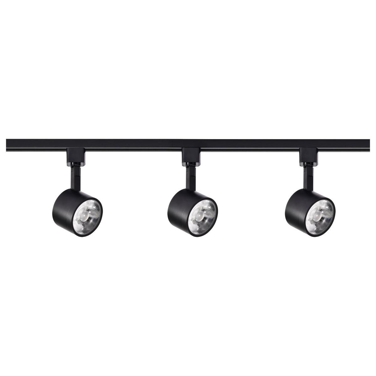 Satco Yamato 3Light Black Round Head LED Track Kit 43Y64 Lamps Plus