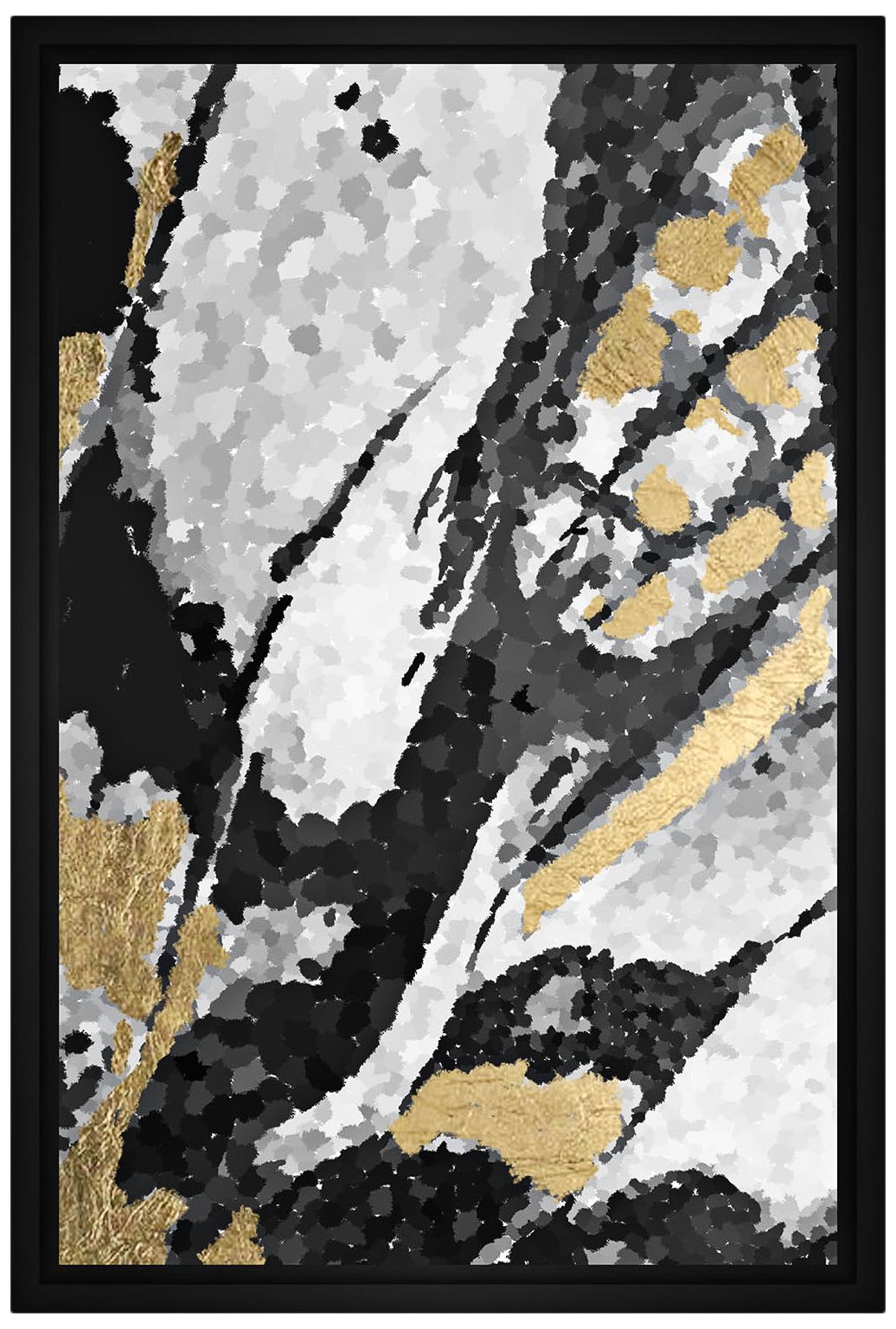 Abstract Gray Framed Canvas Wall Art 44C62 Lamps Plus