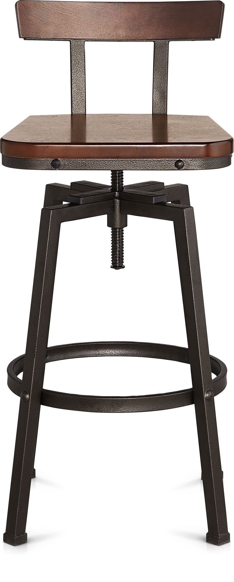 Roark Dark Bronze Adjustable Swivel Bar Stools Set of 2 44E78