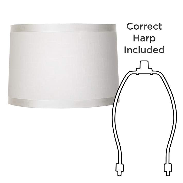 Off White Fabric Set Of 2 Drum Shades, How To Choose A Replacement Lamp Shades