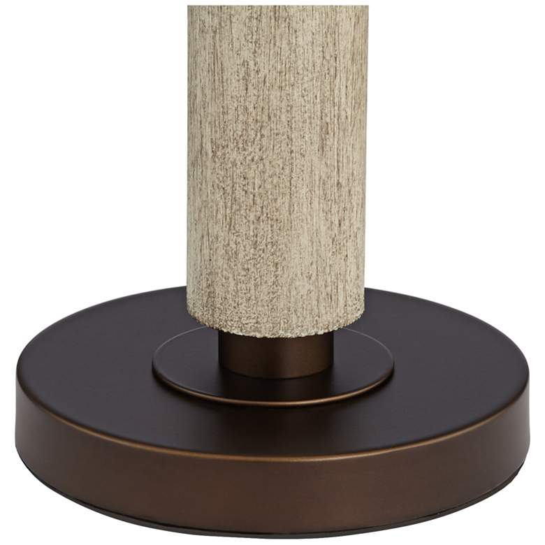 Image 7 Hugo Whitewashed Wood Column USB Table Lamp With Dimmer more views