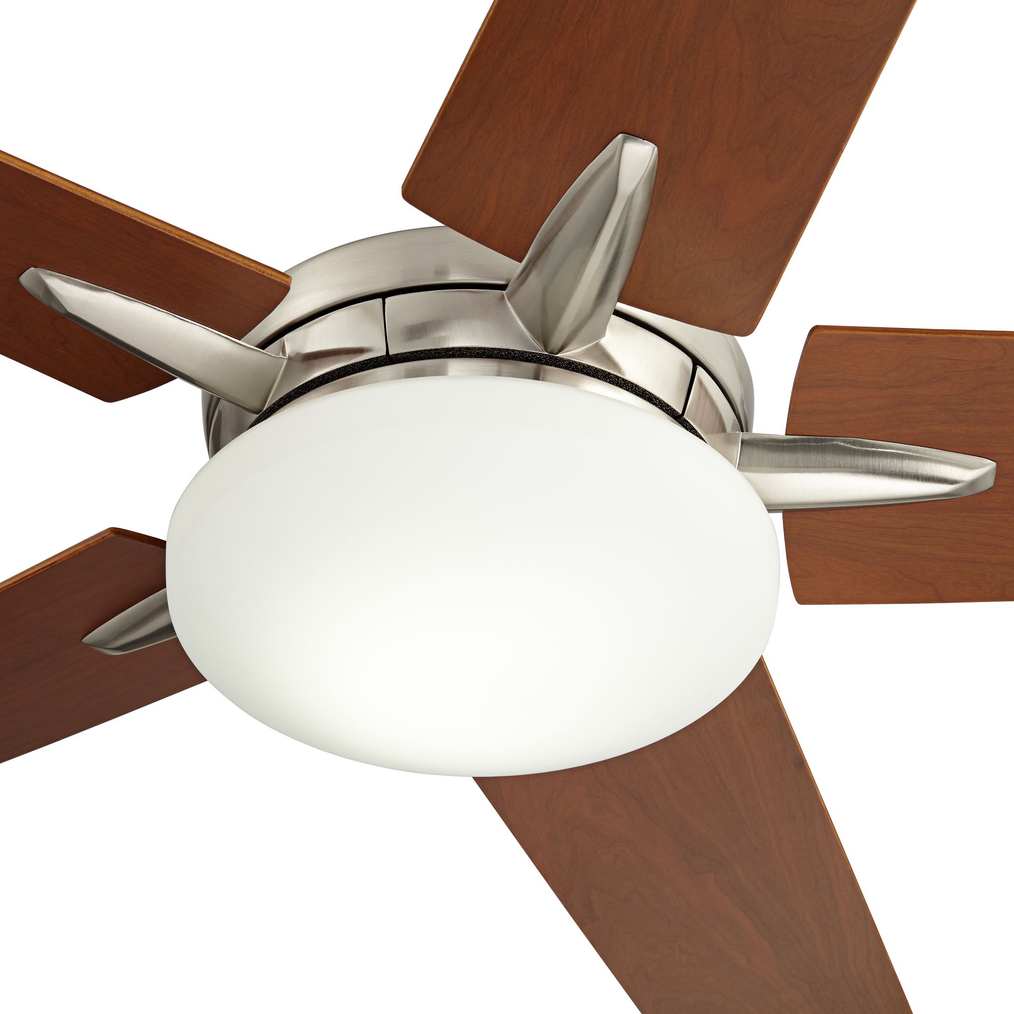 56 Casa Endeavor Brushed Nickel Cherry Teak Led Ceiling Fan