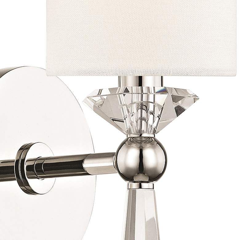Hudson Valley Birch 14 3/4&quot; High Polished Nickel Wall Sconce more views