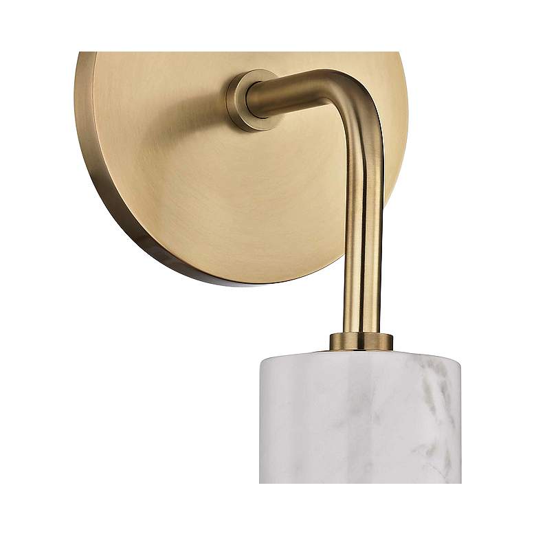 Mitzi Asime 14 1/2&quot; High Aged Brass Wall Sconce more views
