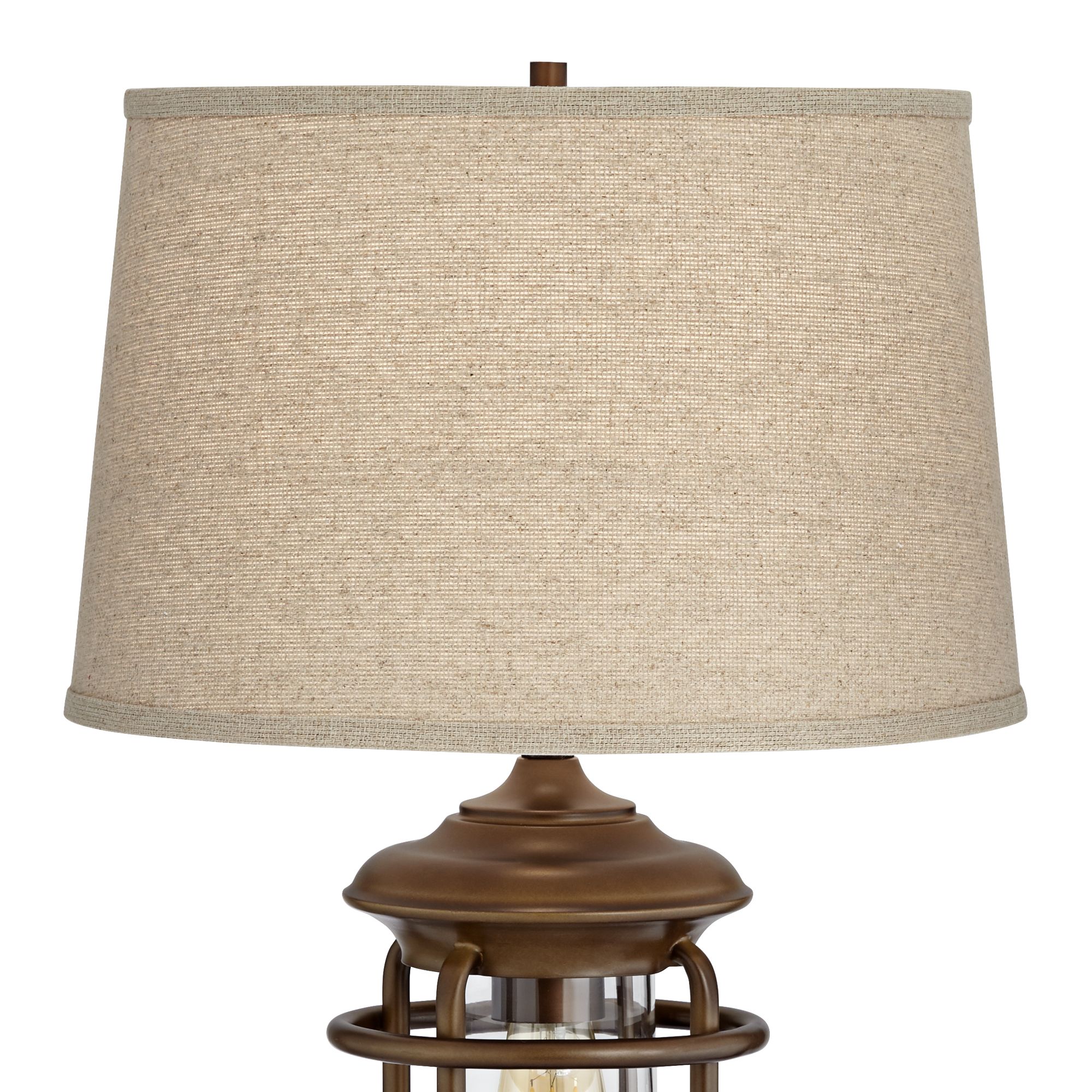 Andreas Industrial Night Light Table Lamp with USB Port ...