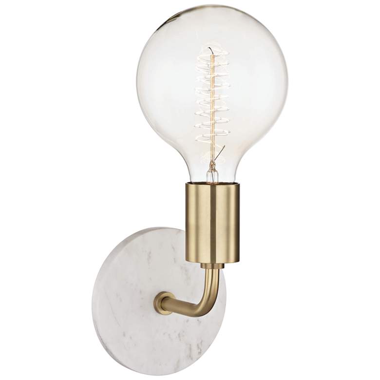 Image 3 Mitzi Chloe 13 High Aged Brass Wall Sconce more views