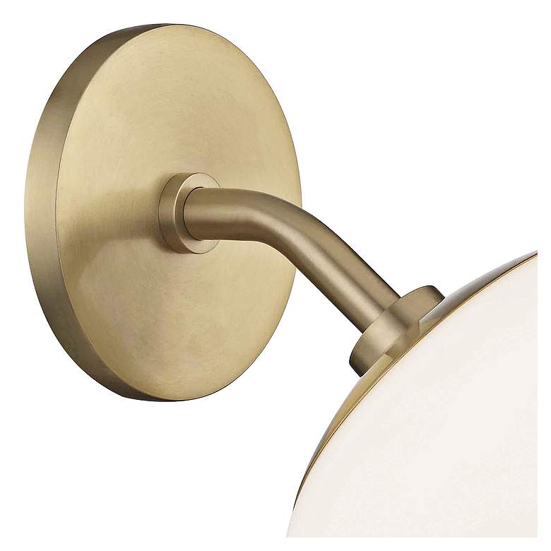 Mitzi Estee 10&quot; High Aged Brass Wall Sconce more views