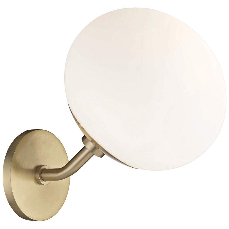 Mitzi Estee 10&quot; High Aged Brass Wall Sconce more views