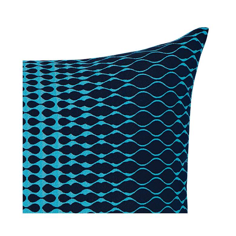 Optic Azure Blue 20&quot; Square Indoor-Outdoor Decorative Pillow more views