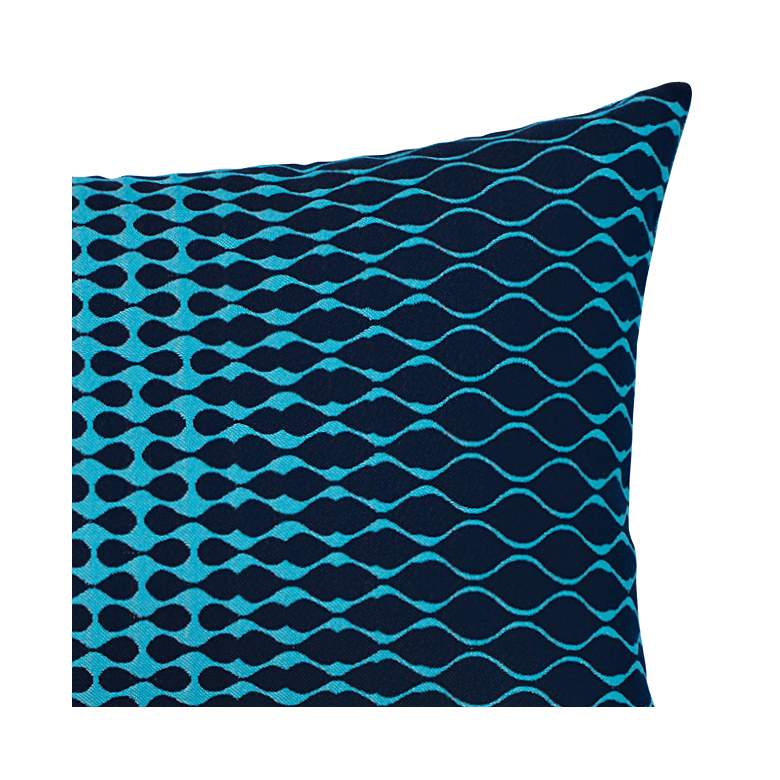 Image 2 Optic Azure Blue 20" x 12" Lumbar Indoor-Outdoor Pillow more views